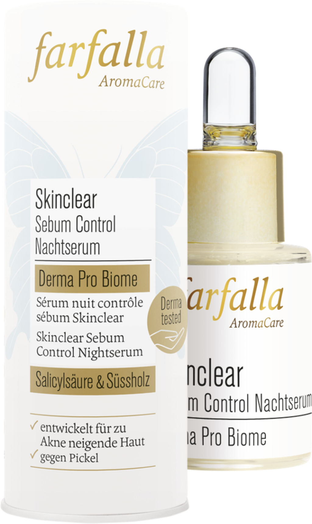 farfalla  Skinclear Derma Pro Biome Sebum Control Nachtserum, 15 ml