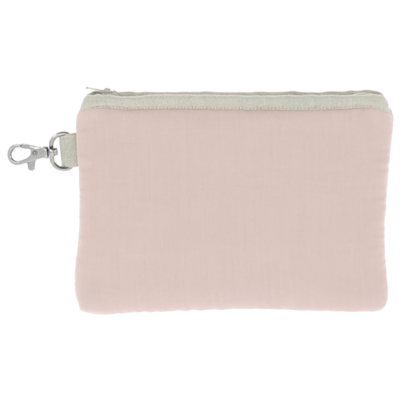 En Fil d'Indienne Trousse plate Soie blush - 20x13 cm