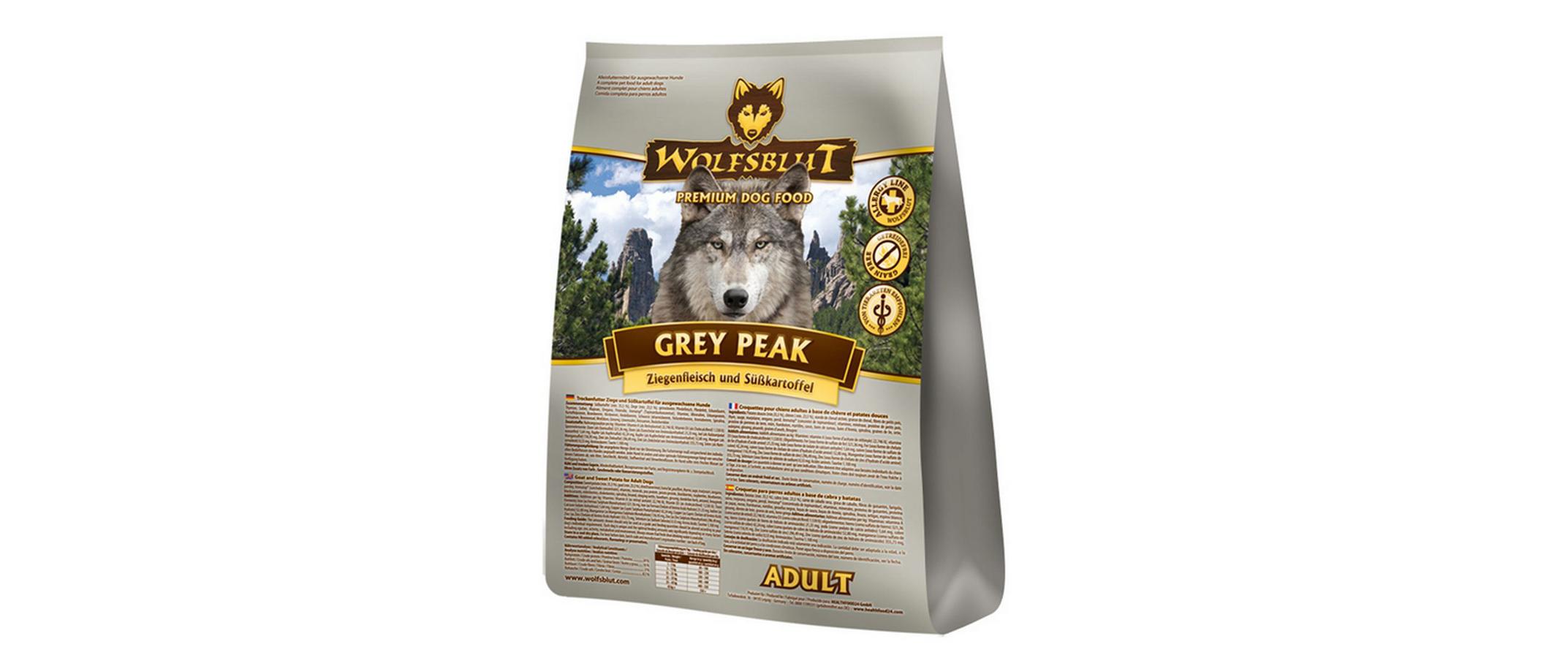 Trockenfutter Dog Grey Peak Adult, 12.5 kgMit Ziege und Süsskartoffel