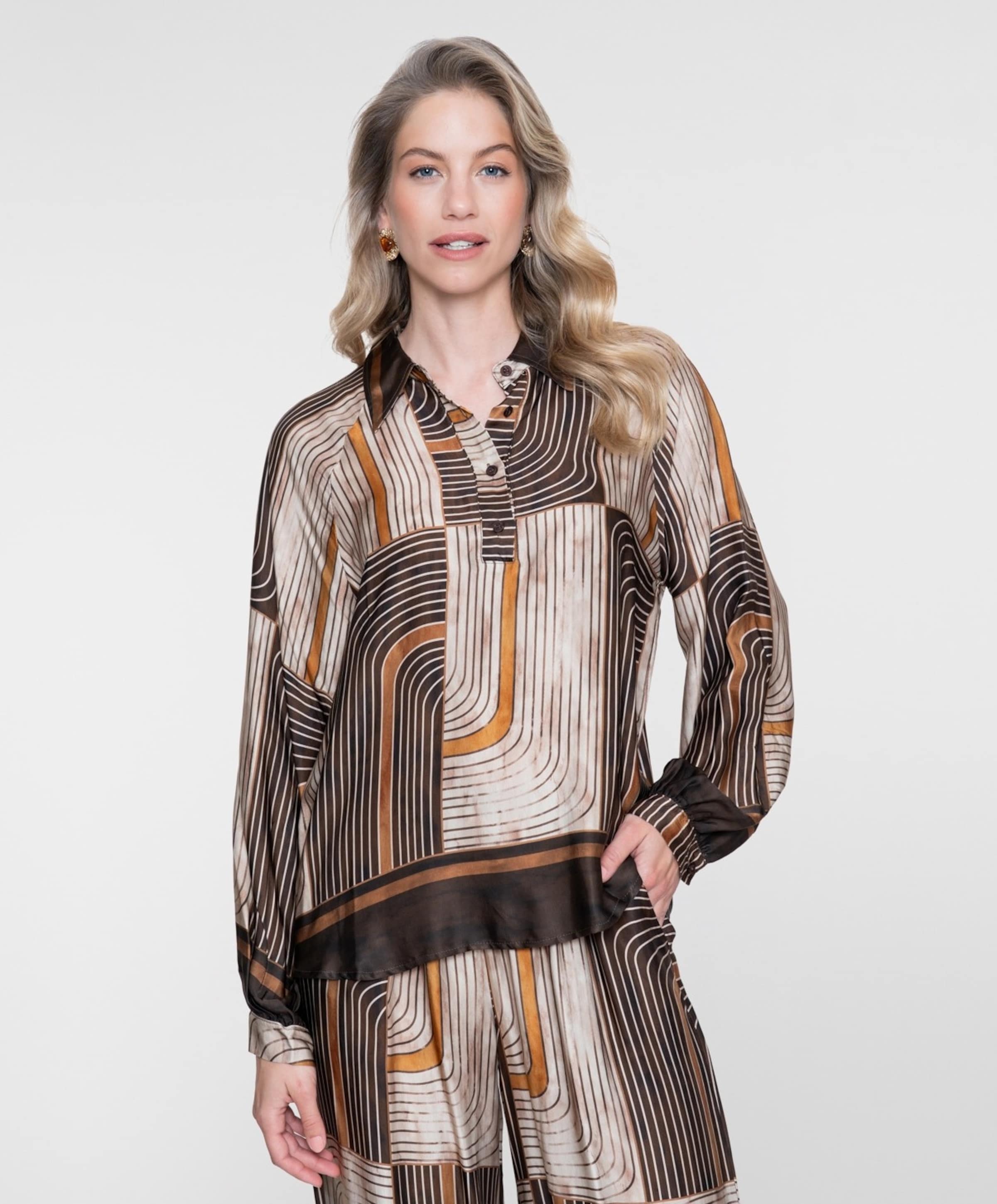 Geisha Dames blouse bruin