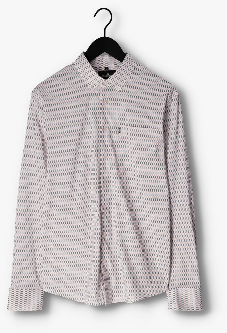 VANGUARD gebroken wit vanguard klassiek overhemd long sleeve shirt print on poplin stretch