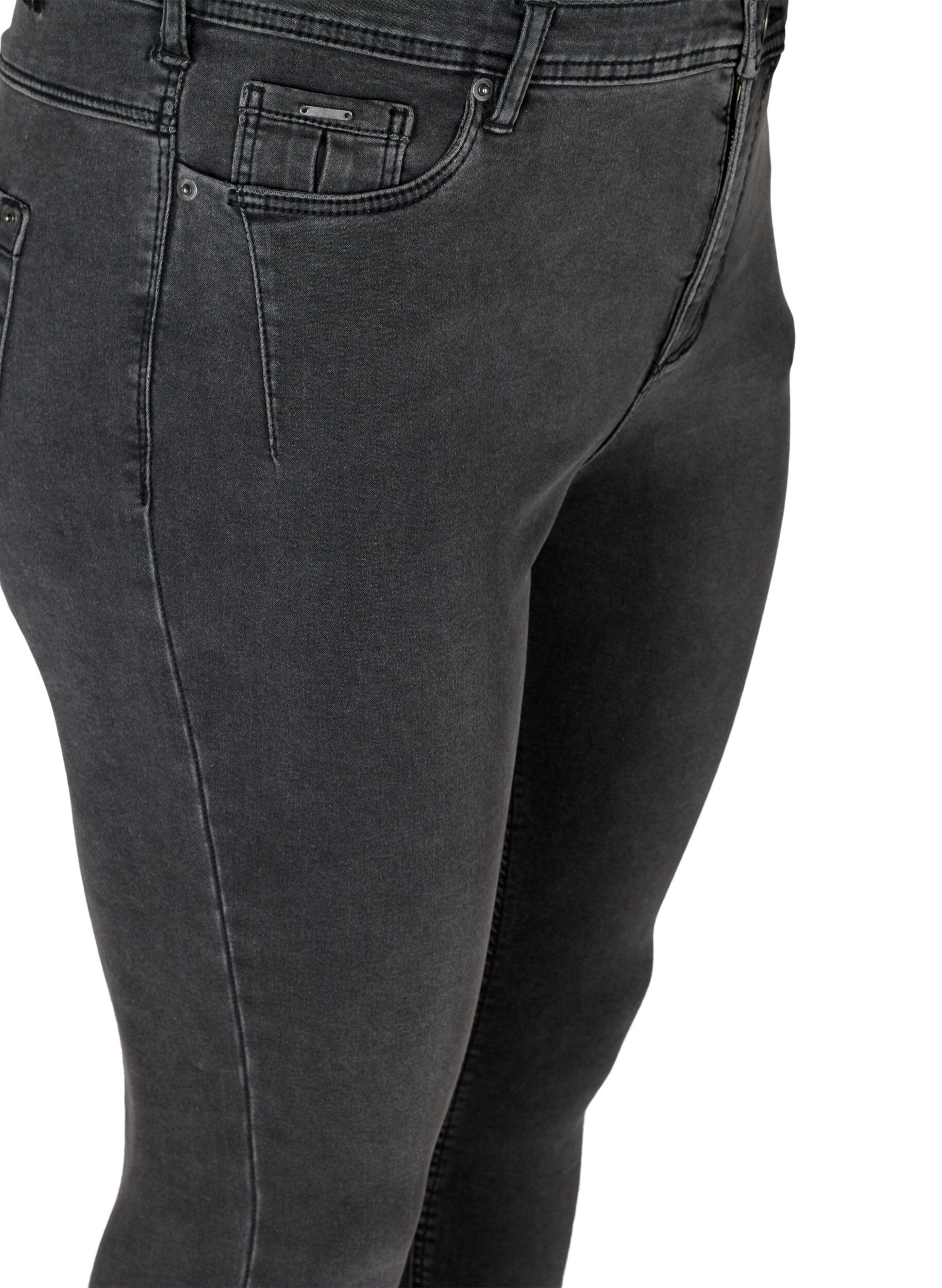 Cropped Amy jeans med lynlås