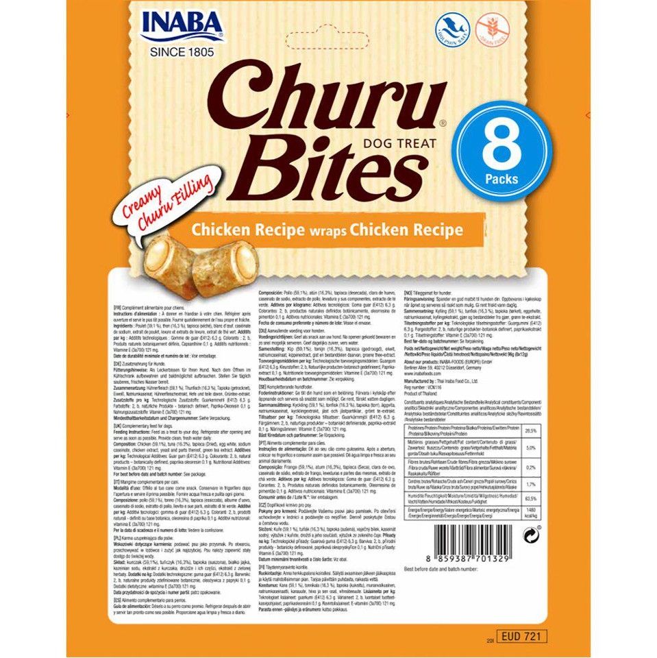 CHURU - 4 x Bites Chicken Wraps 8stk