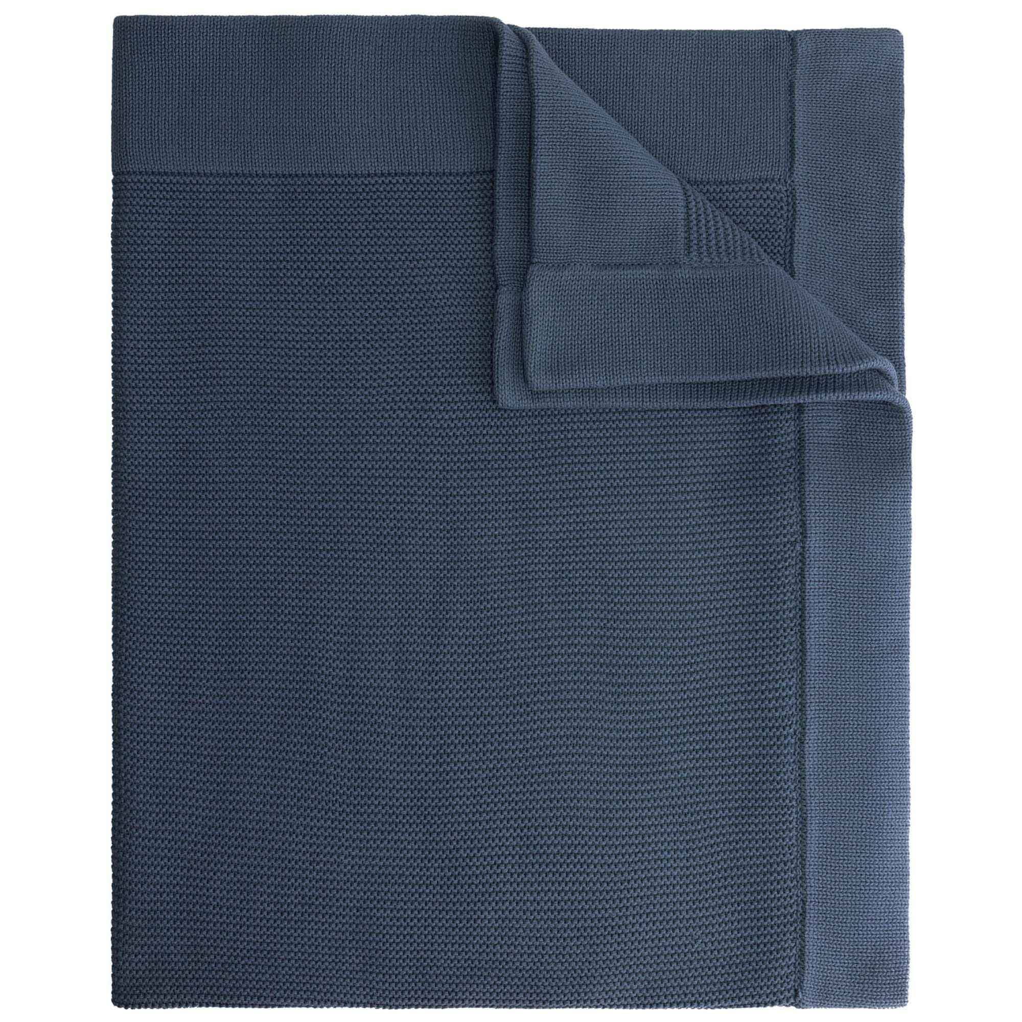 Prénatal wiegdeken Little Knits blauw