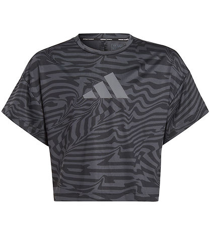 adidas Performance T-Shirt - JG TI AOP - Schwarz