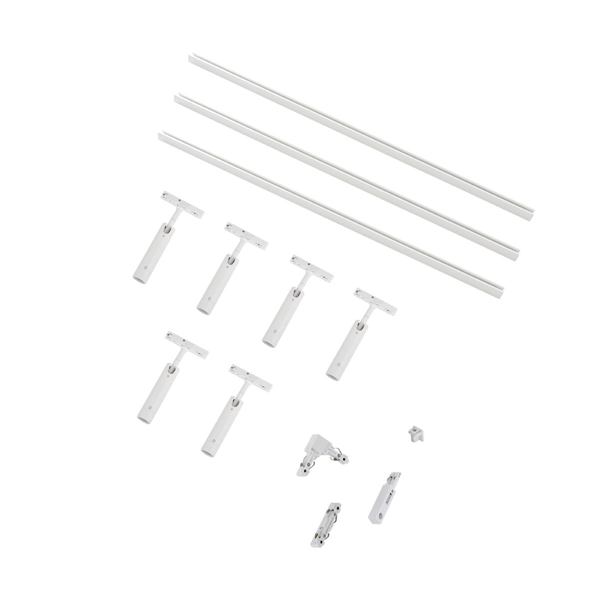 Modern railsysteem met 6 spots wit 1-fase - Slimline Uzzy