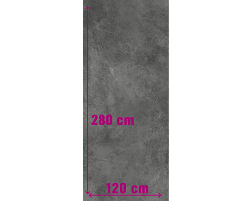 Porseleinen wand- en vloertegel Montreal 120 x 280 x 0,6 cm Staal mat