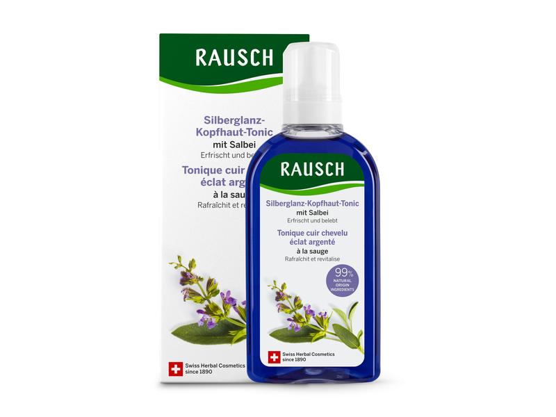 RAUSCH Haarwasser Salbei Silberglanz 200 ml Erfrischendes Kopfhaut-Tonic für blondes oder graues Haar