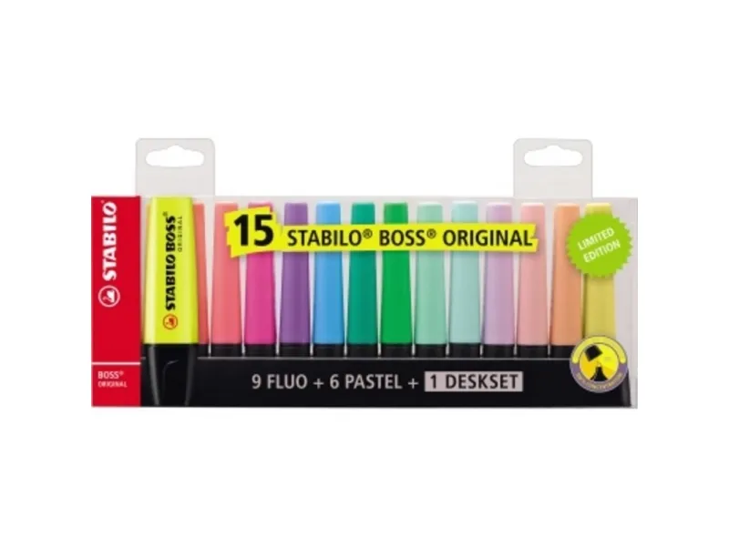 Stabilo Boss® Original med 15 stk. ass. farver