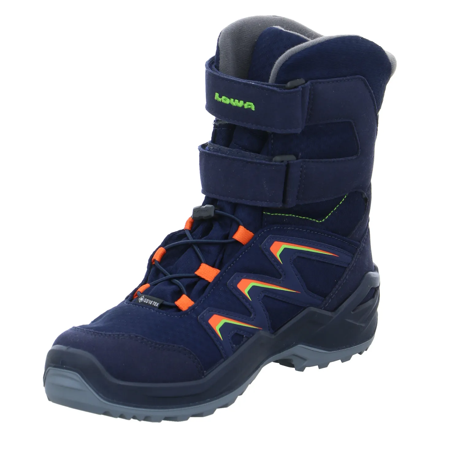 LOWA Kleinkinder-Snowboot  Membran Dunkelblau Lederimitat  Winterstiefel Unisex