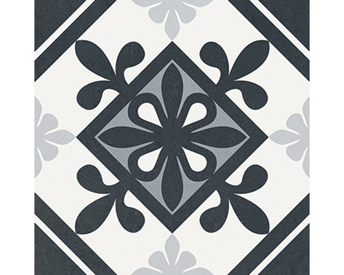 Porseleinen wand- en vloertegel Heritage taco zwart in 76 verschillende designs 16,5 x 16,5 cm