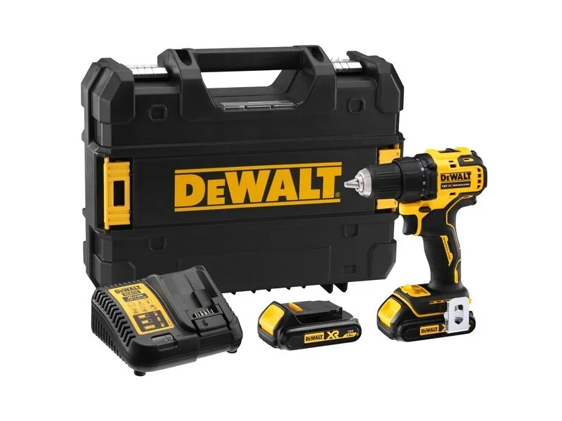 DeWALT DCD708S2T-QW, Pistolgreb boremaskine, Nøglefri, 1650 rpm, 3 cm, 450 rpm, 65 Nm