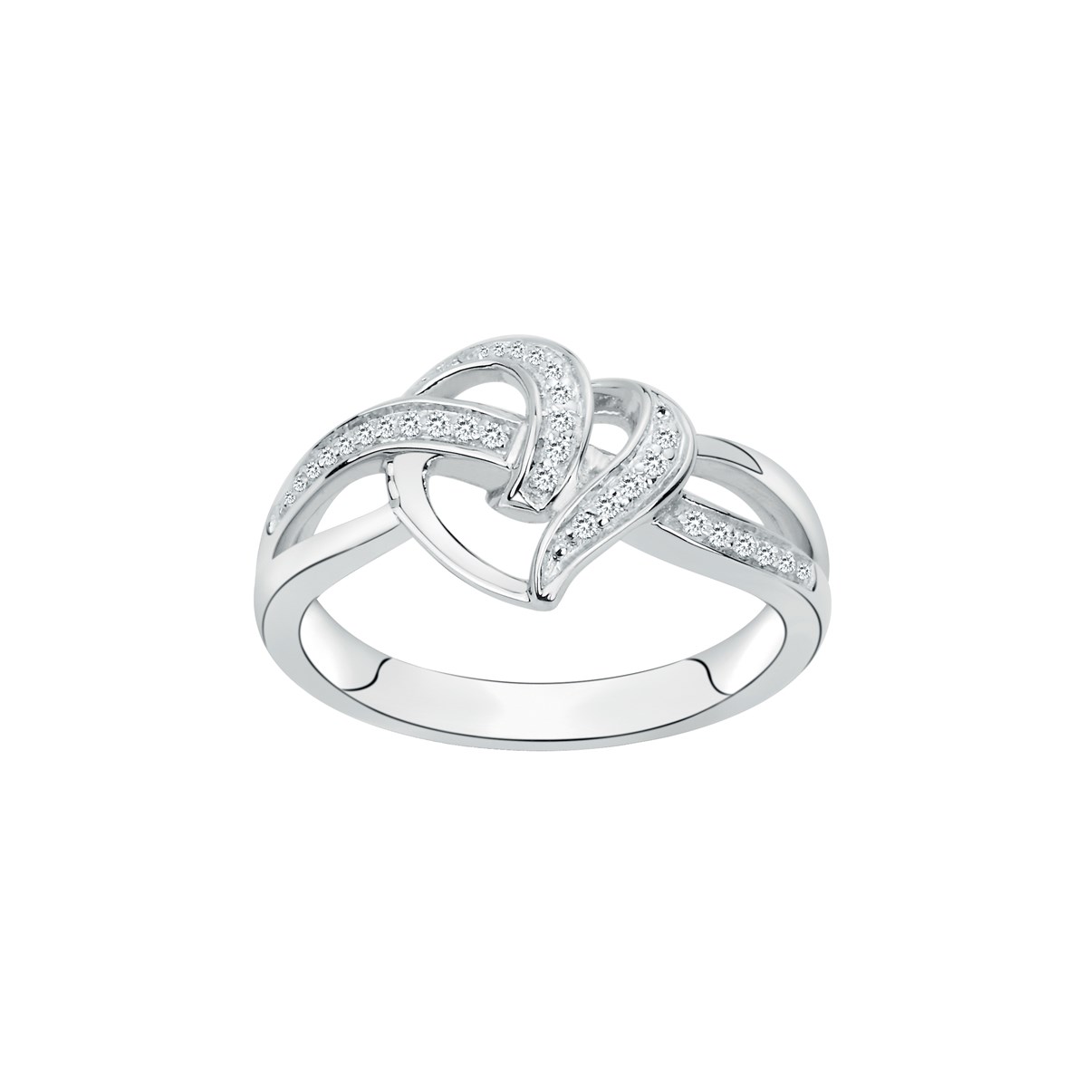 Bague en Argent avec oxyde de zirconium blanc