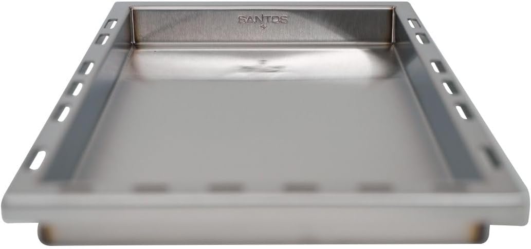 SANTOS einsetzbare Grillpfanne/Einsatzpfanne - Edelstahl Plancha - 37,7x42,8x4cm - für verschiedene Gasgrills geeignet - Bratkartoffeln,Reibekuchen,Schnitzel