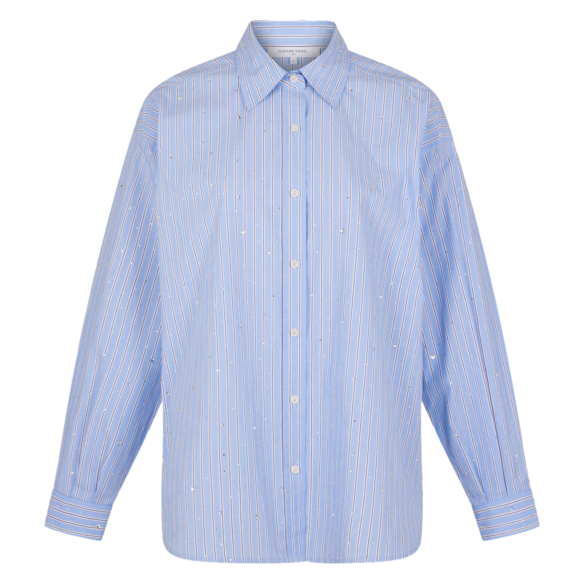 BALLIE - Chemise droite col classique en coton | Bleu