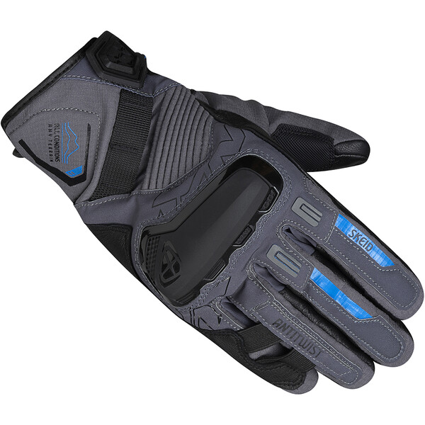 Ixon - Gants Ms Skeid Anthracite / Gris / Bleu