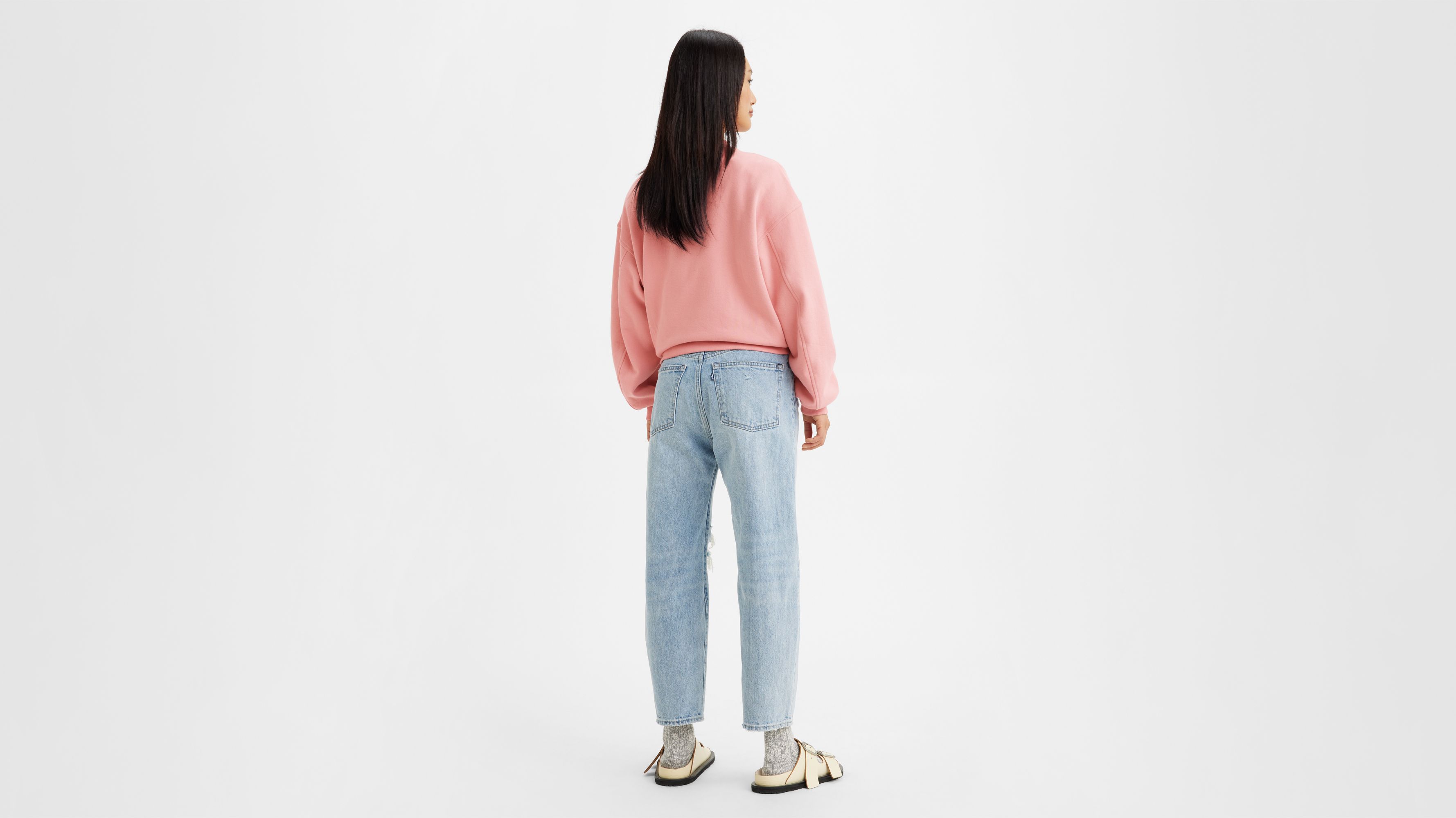 Jean Barrel Levi's® Made & Crafted® - Indigo Destructed - Bleu