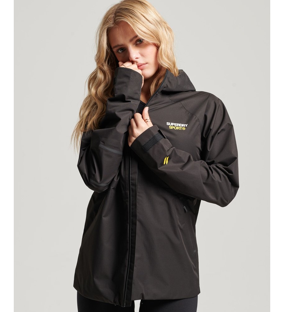 Jaqueta impermeável Superdry, preta