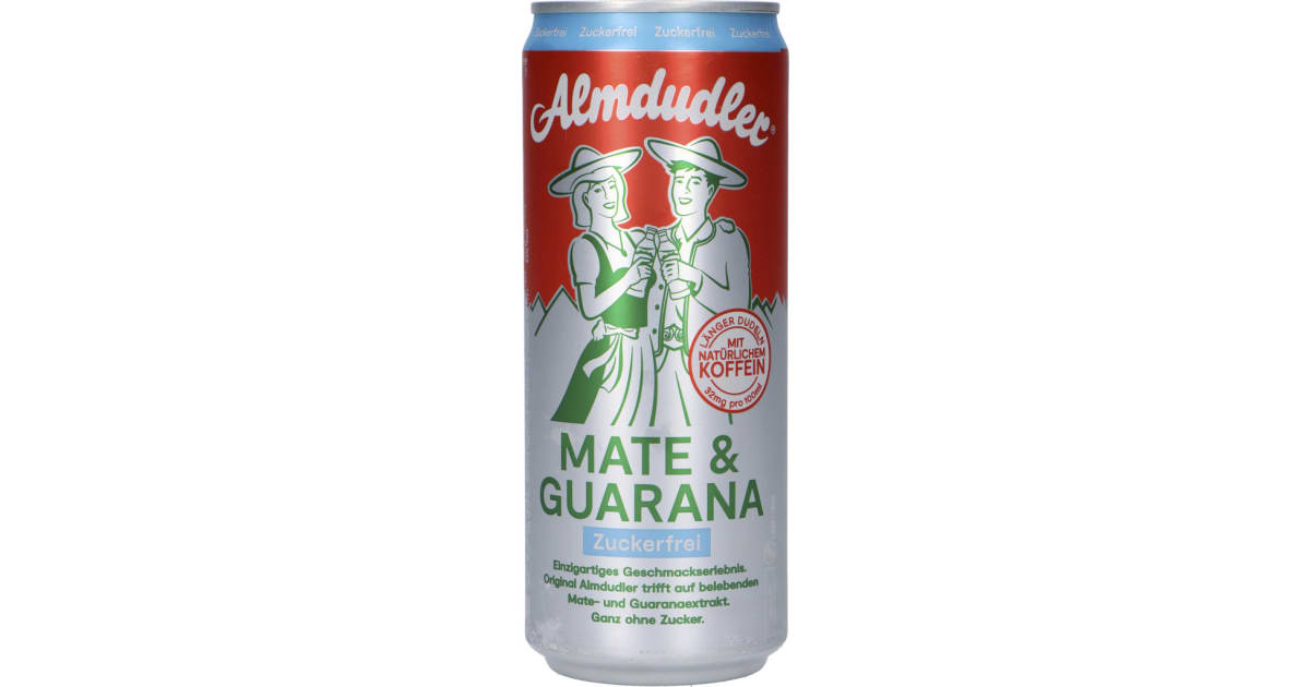 Almdudler Mate & Guarana zuckerfrei 0,33 Liter Dose (Einweg)
