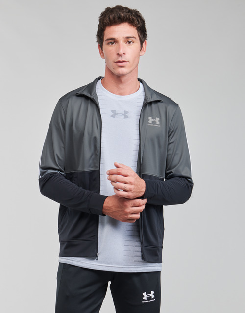 Under Armour - UA PIQUE TRACK JACKET - Gris / Blanc