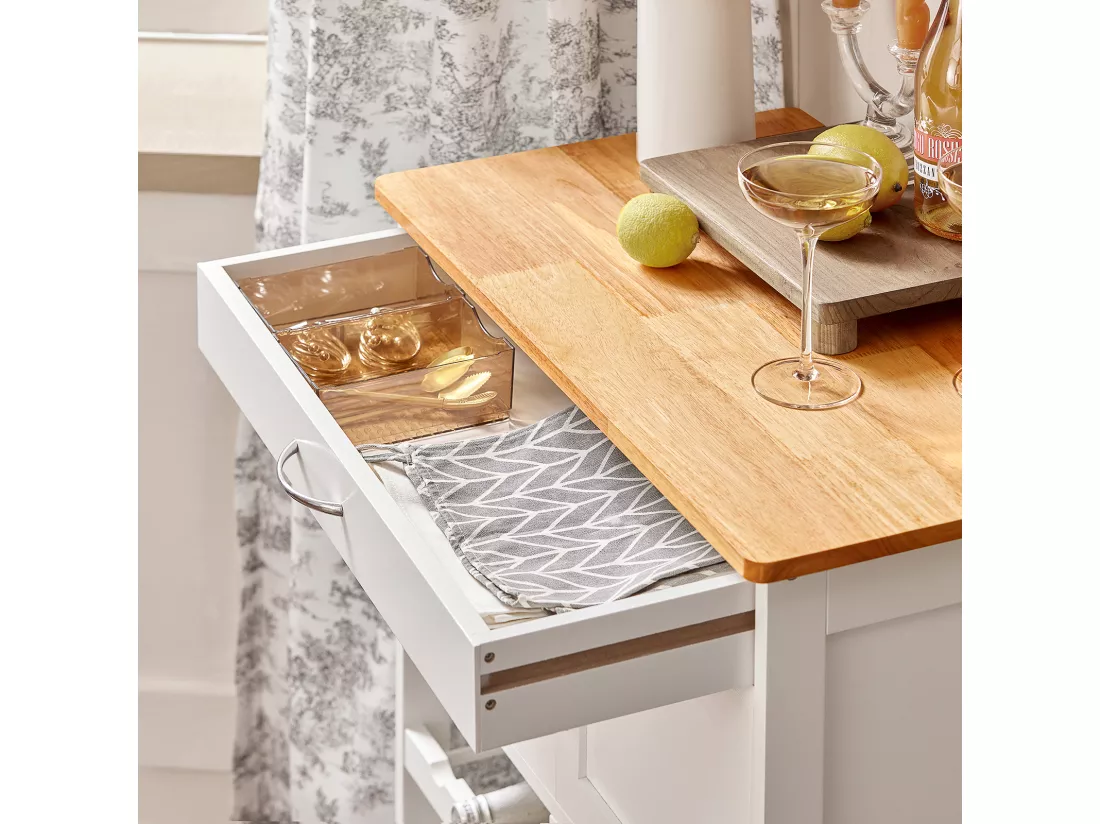 Desserte Chariot de Cuisine de Service Roulant, Meuble Armoire de Rangement cusine, FKW45-WN