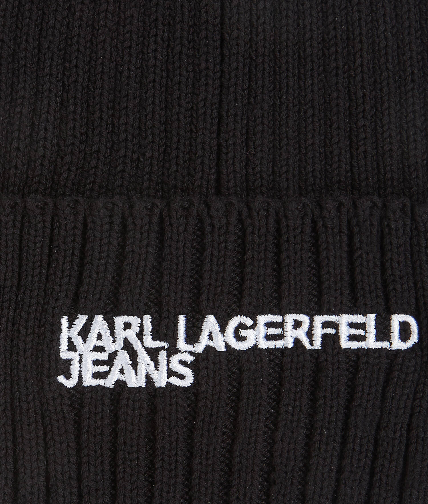 BONNET CÔTELÉ À LOGO KLJ - Noir