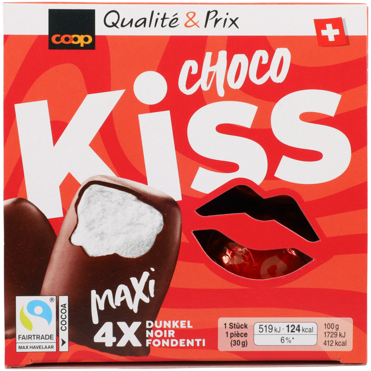 Choco Kiss Dunkel Maxi 4x30g