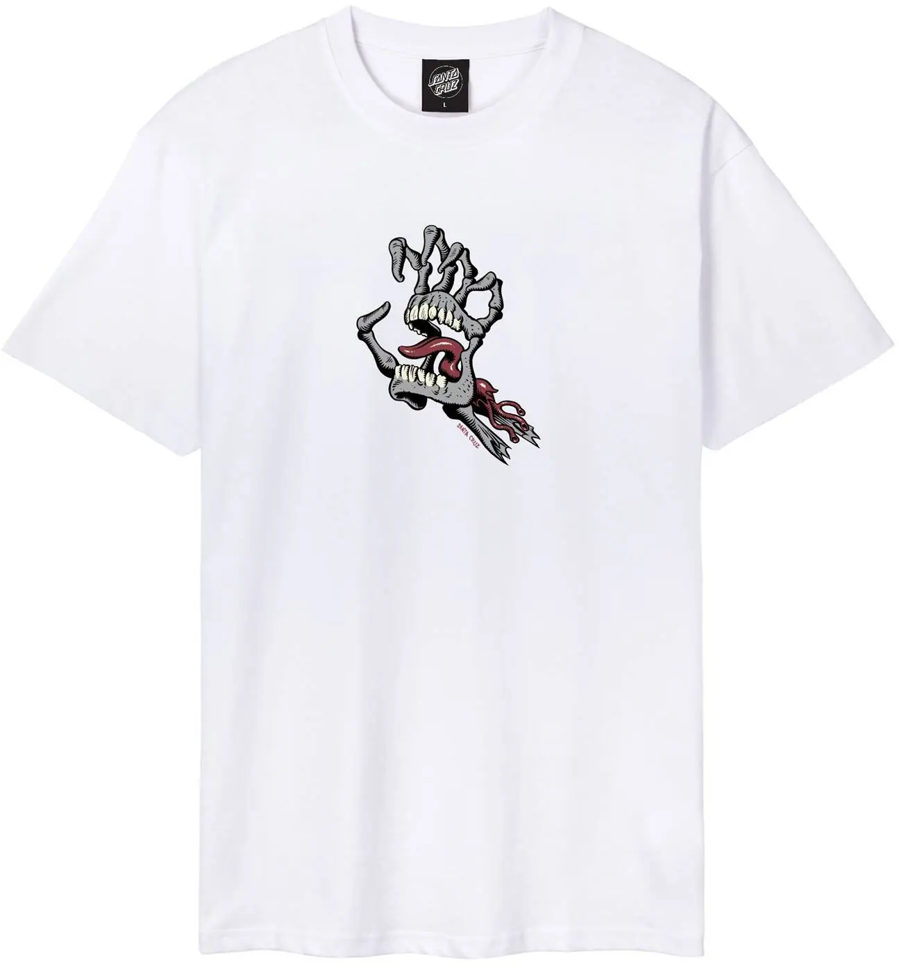 Santa Cruz Bone Hand Cruz Front T-Shirt | SkatePro
