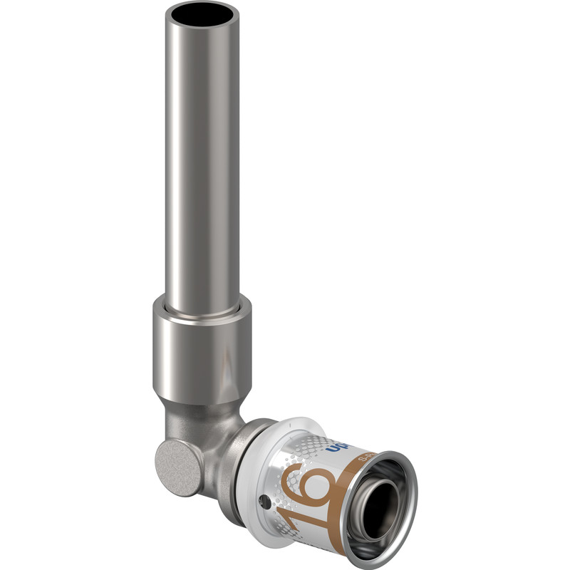 Uponor S-Press Plus pers kniekoppeling CU 12x16mm