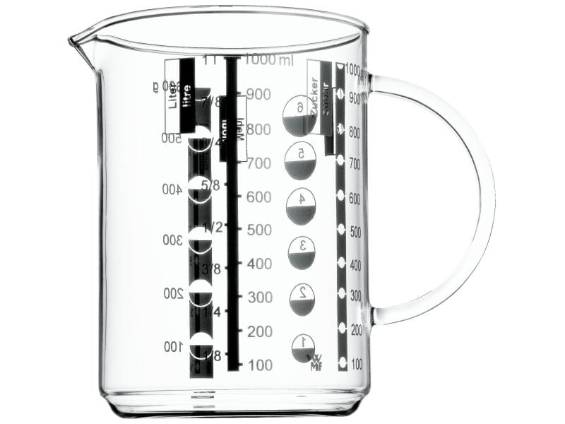 WMF Messbecher Gourmet 10 dl, Transparent Messbehälter aus Glas