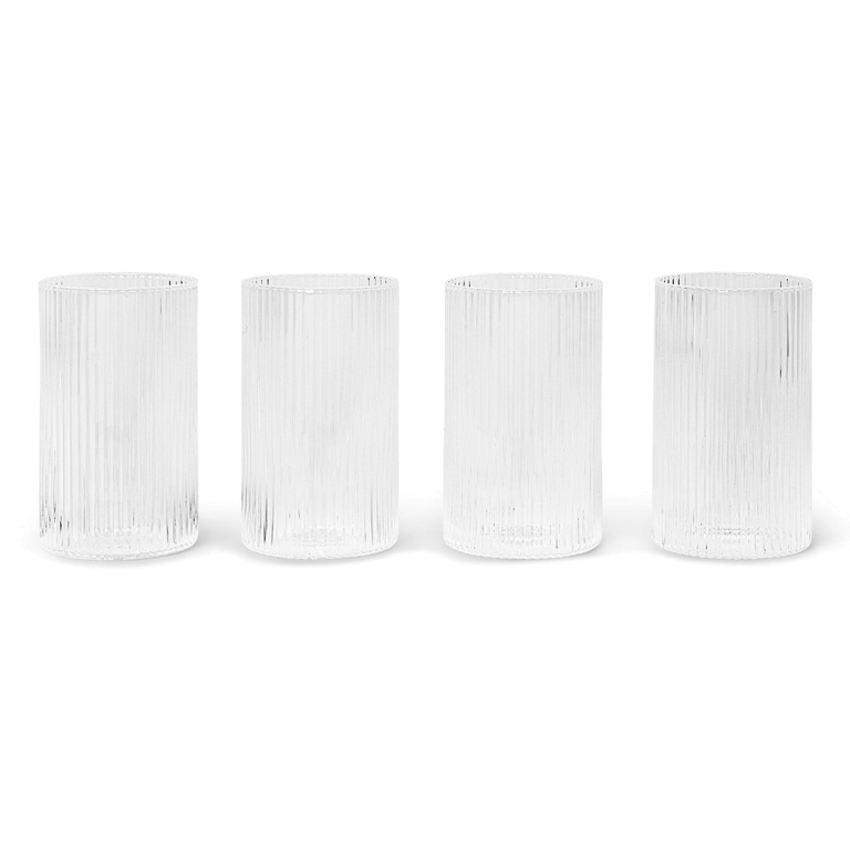 Ferm Living Ripple verrines glazenset van 4 Clear