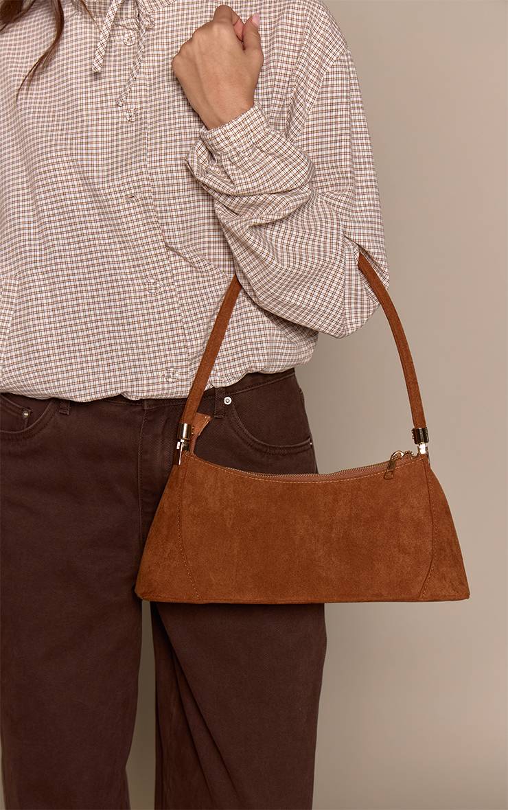 Marron Sac À Bandoulière Structuré En Synthétique Avec Détails De Coutures