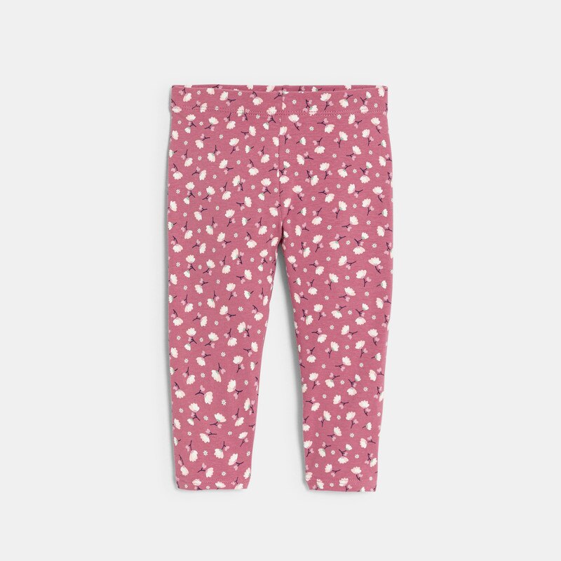 Legging imprimé fleuri rose bébé fille Rose