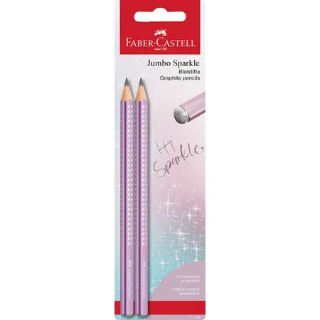 Faber-Castell Bleistiftset Jumbo Sparkle Cosmic Colour, 1 Set, 3-fach sortiert