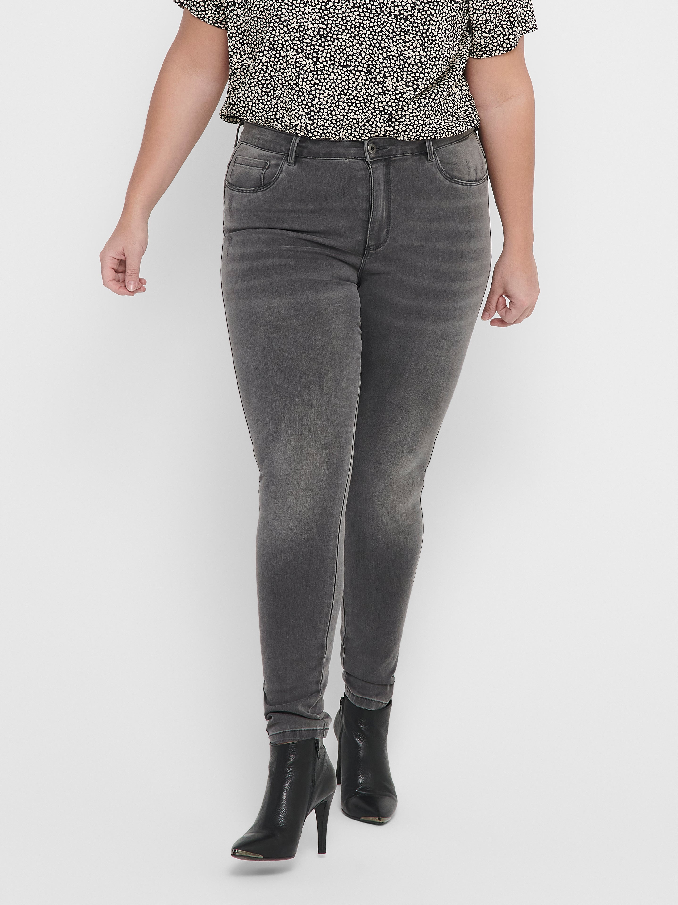 CARAUGUSTA Hohe Taille Skinny Fit Jeans Dark Grey Denim
