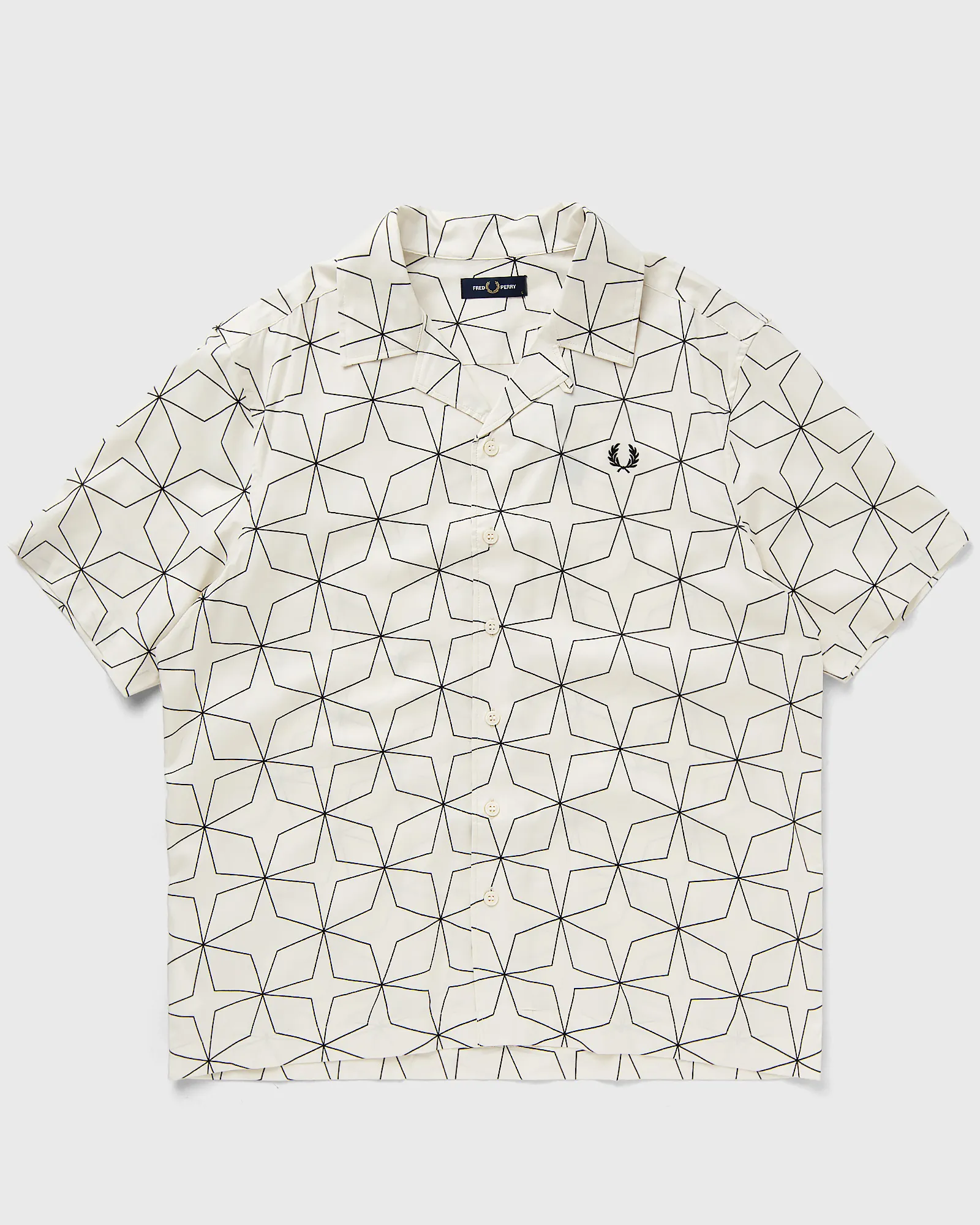 Fred Perry Geometric Print Revere Collar