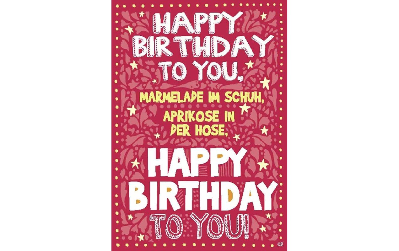 Musikkarte beweglich Happy Birthday to youLustige Geburtstagskarte mit Musik und Spruch