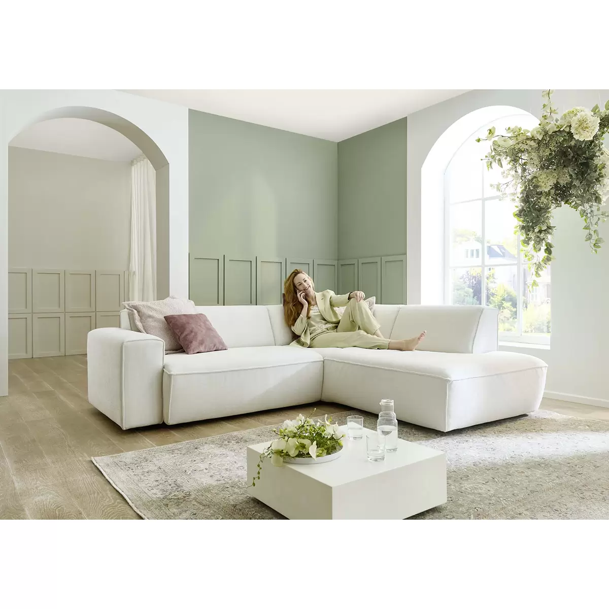 Ecksofa Sally weiss
