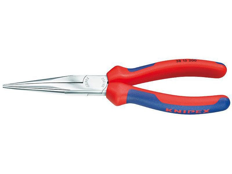 Knipex Mechanikerzange 200 mm flach-runde Backen Flachrund Spitzzange verchromt
