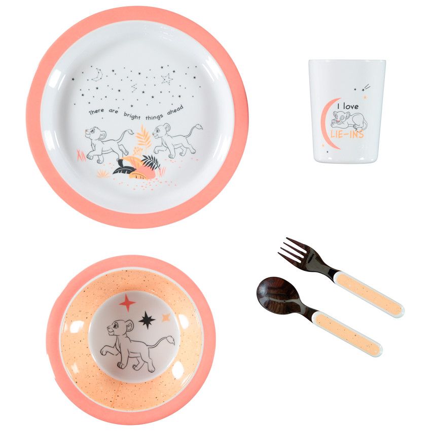 Set de repas 5 pièces Nala Le Roi lion Disney - Ecru