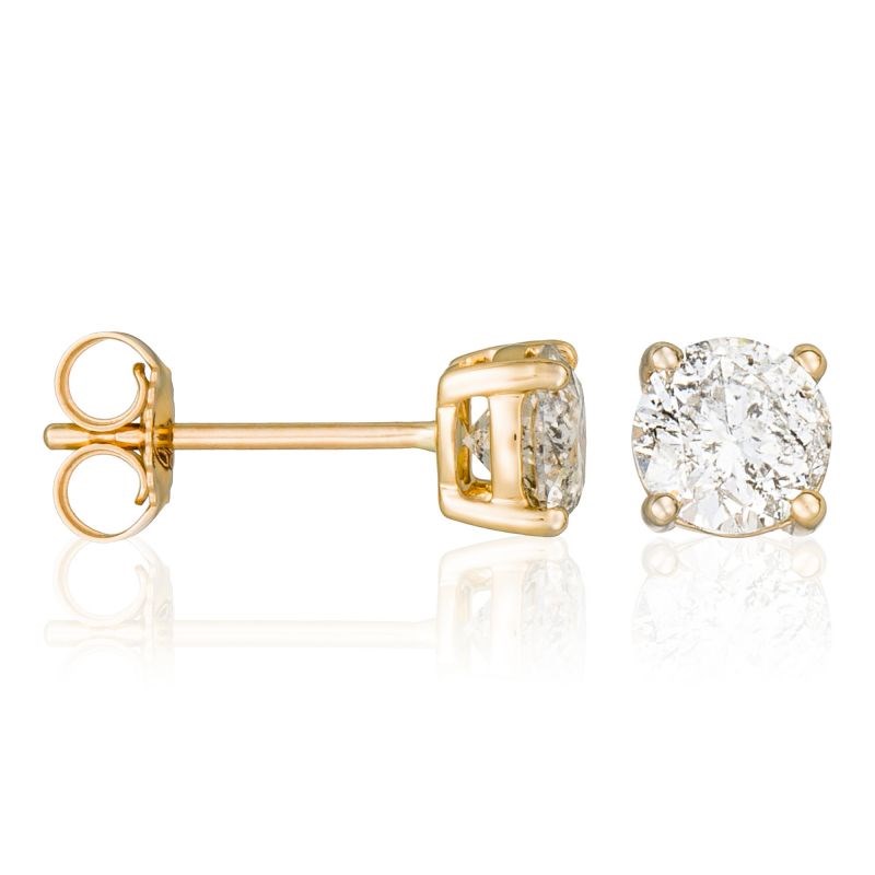 Boucles d'oreilles Or Jaune et Diamant