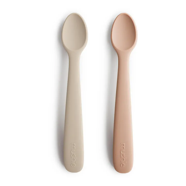 Mushie Cuillères en silicone - Set de 2 | Blush