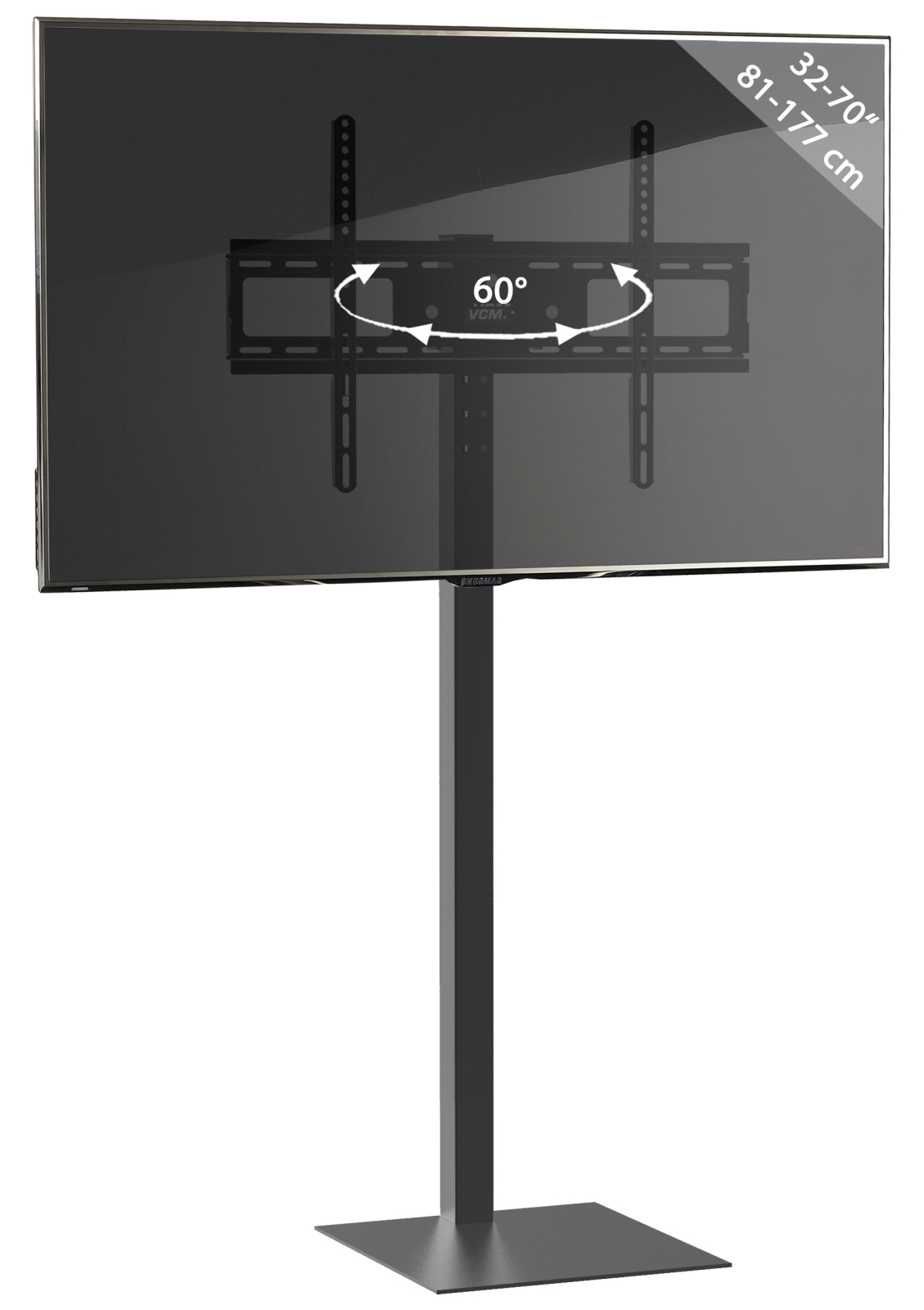 TV-Standfuß ZANTA - schwarz - Stahl