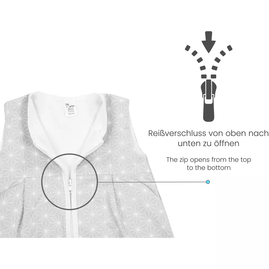 TupTam Baby Sommer Schlafsack Ärmellos Unwattiert graubeige