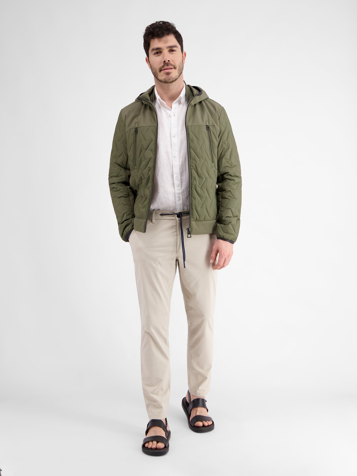 Herren Steppjacke mit Kapuze