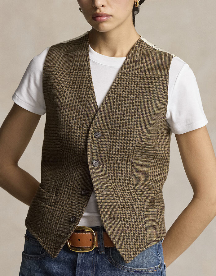 Polo Ralph Lauren 1/15NM WL CT BL TWD-VST 1741 olive/tan glen check