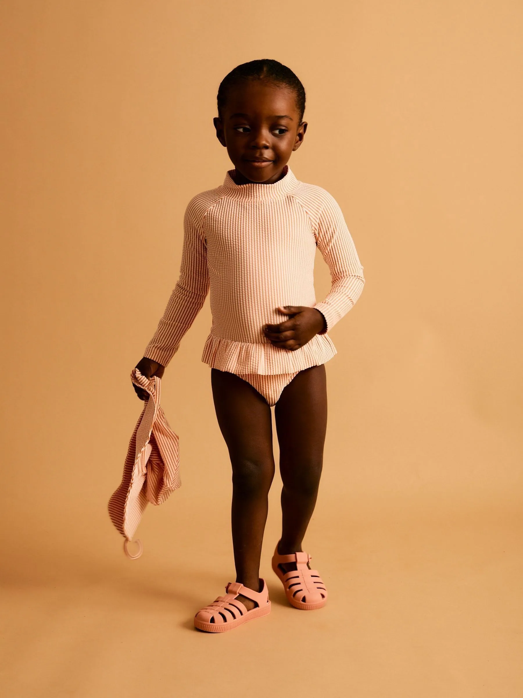 Roze - MORI BY Polyester Long Sleeve Swimsuit