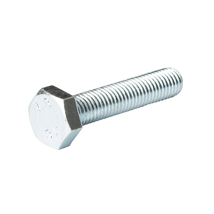 100 vis à métaux tête hexagonale zingué 10 x 40 mm