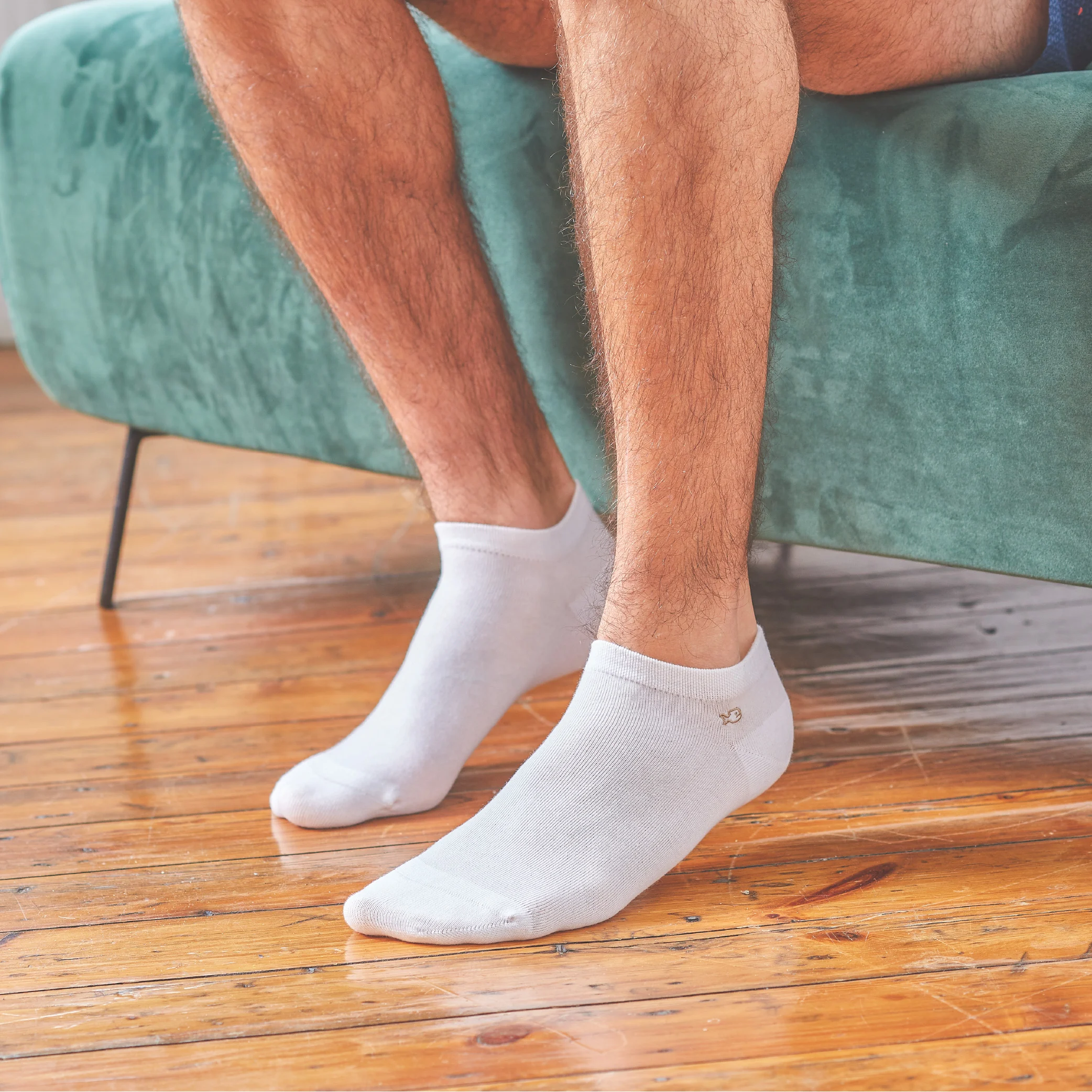 BLANC - Socquettes en coton peigné unies | Blanc