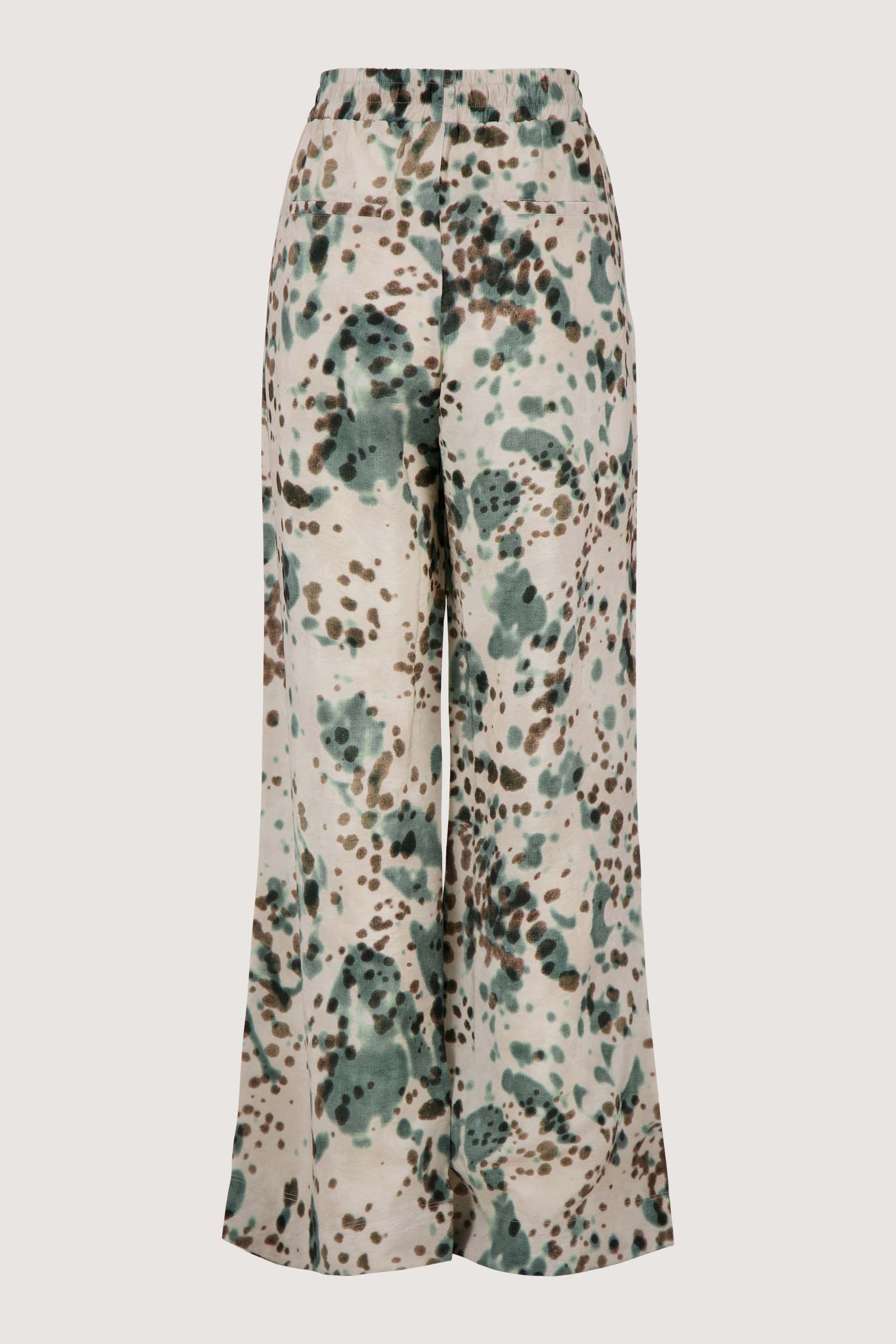 broek met vlekken print